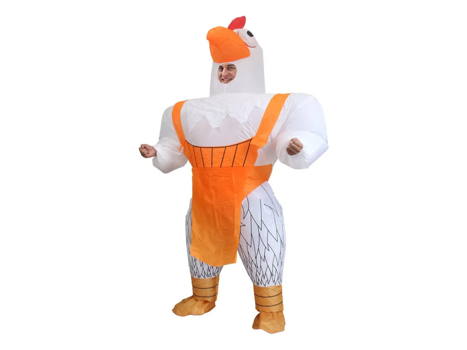 Disfraz Inflable Pollo Musculoso Adulto