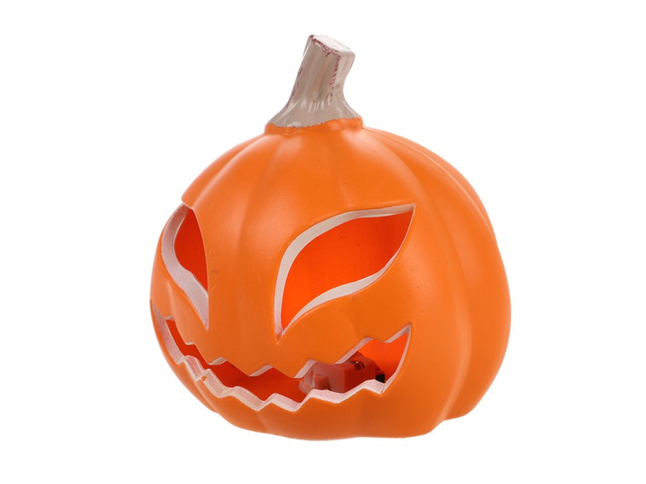 Calabaza Con Luz Ojos Largos 13 Cm