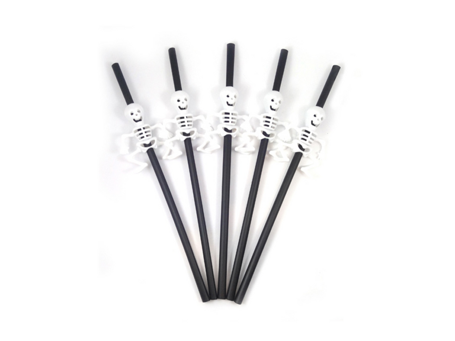 Bombilla Esqueleto Negro X5 Uni