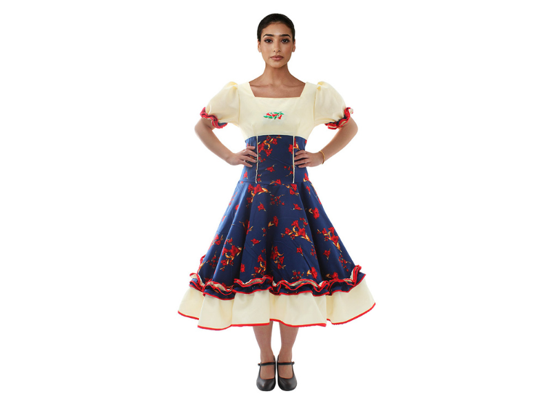 Huasa Elegante Vestido De Huasa Manga Larga Huaso Chileno Traje De