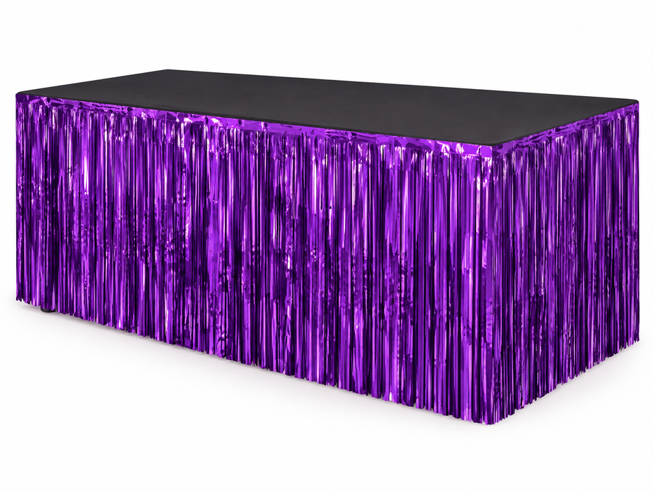 Faldón de Mesa Metalizado Morado