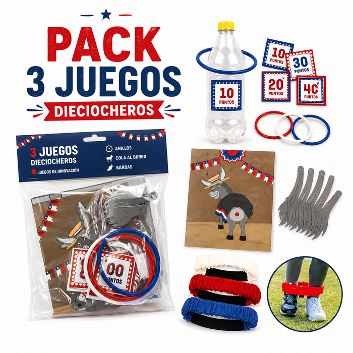 Pack 3 Juegos Dieciocheros | Fiestas Patrias