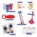 Pack dieciochero con yincana, trompo, emboque, vasos de terremoto, cucharón de ponche y abridor con sonido de Chile
