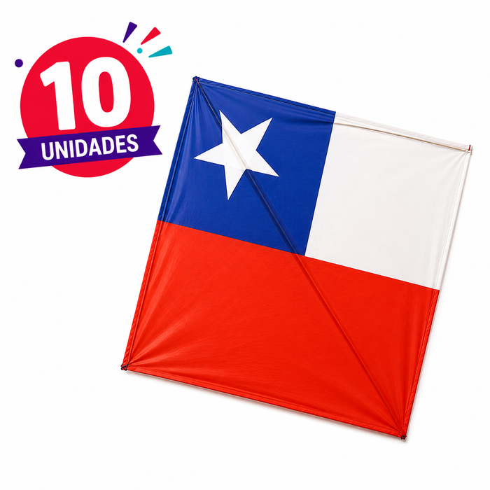 Volantín Bandera Chilena | Pack 10 y Pack 20 Unidades