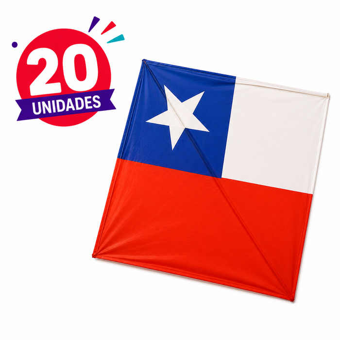 Volantín Bandera Chilena | Pack 10 y Pack 20 Unidades