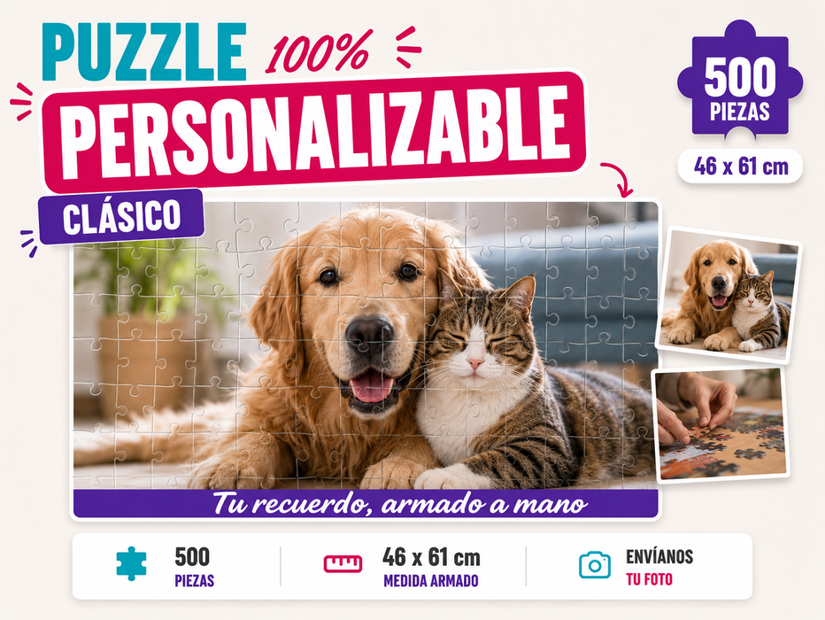 Puzzle Personalizable De 500 Piezas (46 X 61 cm)