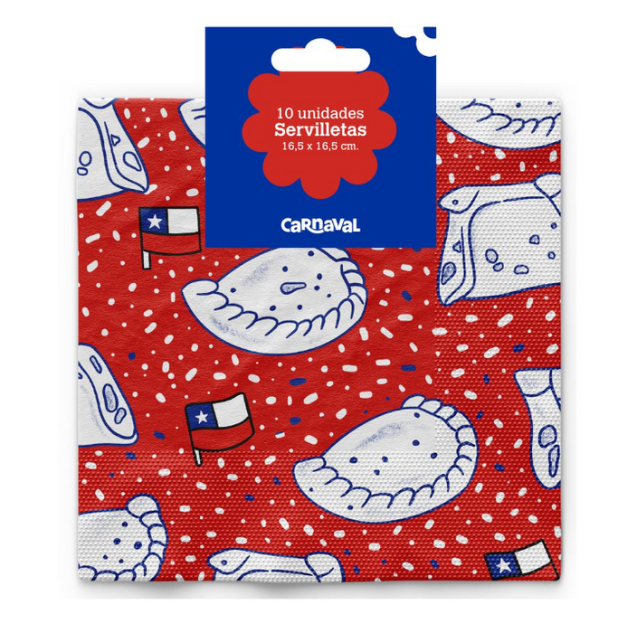 Servilletas De Papel Empanada x 10 Unidades