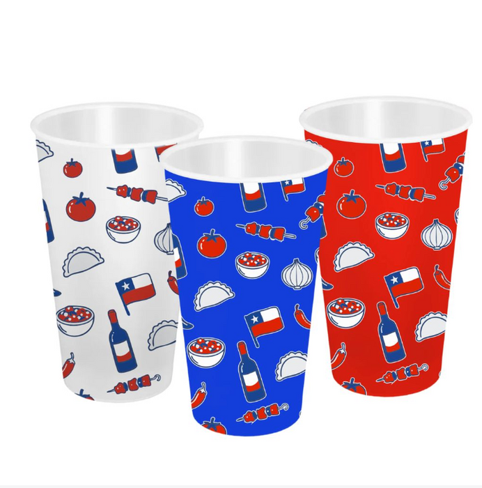 Vasos Reutilizables Dieciocheros 480ml x 3 Unidades