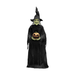 Animatronic bruja de 213 cm con túnica negra sosteniendo una calabaza