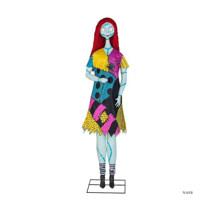 Animatronic Sally de 178 cm con vestido de parches y pelo rojo