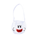 Bolsa para dulces blanca con cara de fantasma y asa larga