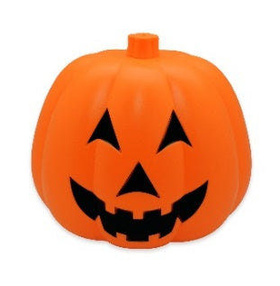 Calabaza naranja de Halloween con cara sonriente