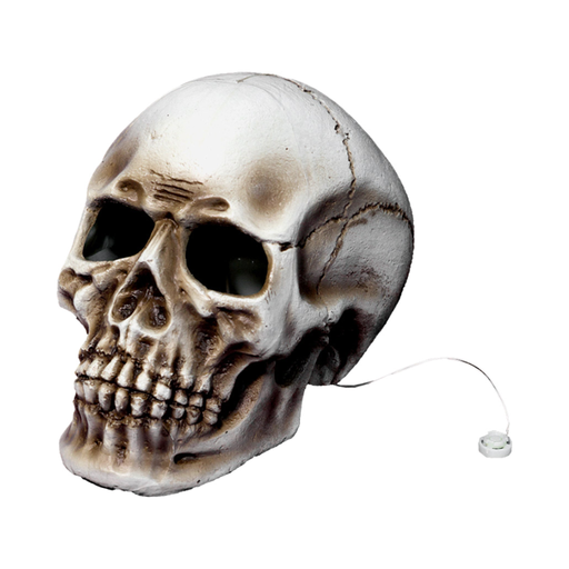Calavera gigante decorativa de Halloween con módulo de luz LED y cable