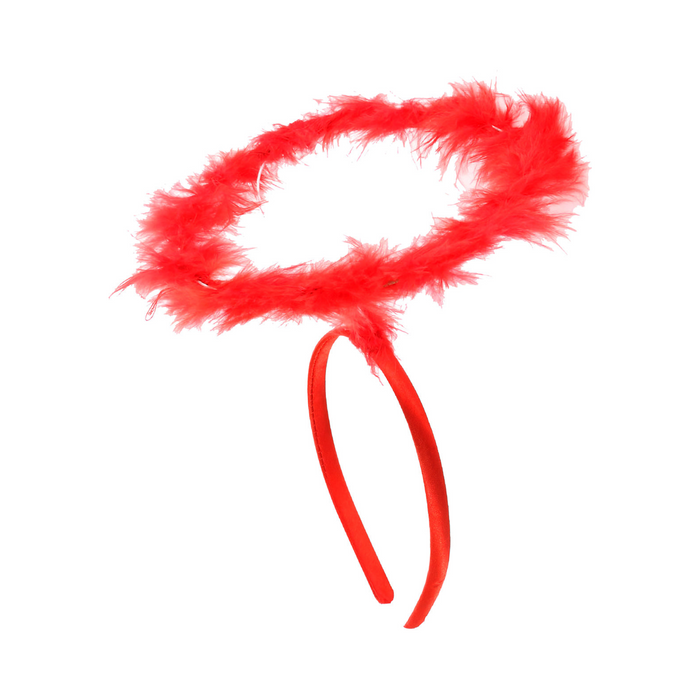 Cintillo con aureola de ángel rojo