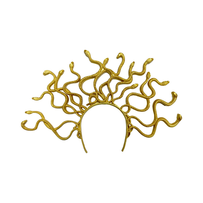 Cintillo de Medusa dorado con serpientes