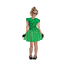Disfraz de Acertijo para niña, vestido tutú verde con signos de interrogación negros y antifaz