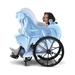 Funda de disfraz de Frozen para silla de ruedas con forma del caballo de hielo Nokk en tonos celestes