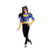 Disfraz de Batgirl Deluxe para niña con polerón azul con capucha y alas, pantalón negro, cinturón y guanteletes amarillos