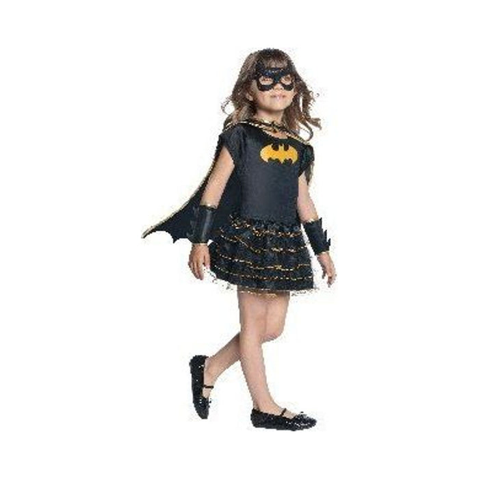 Disfraz de Batgirl para niña, vestido negro con tutú, capa y antifaz