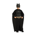 Disfraz de Batman para niño con enterito negro, capa larga, máscara con orejas y cinturón dorado