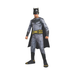 Disfraz de Batman tween, enterito gris estampado con cinturón amarillo, capa negra, cubrebotas y máscara negra
