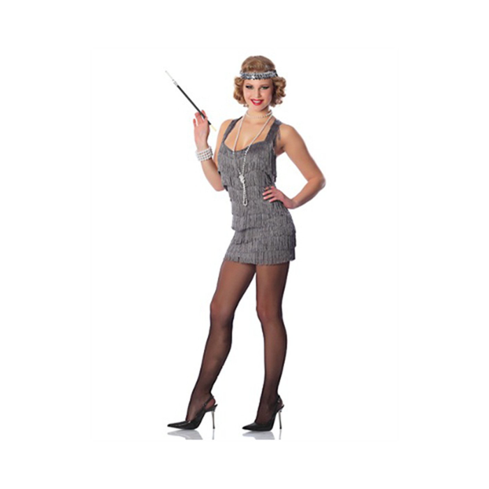 Disfraz charleston gris para mujer