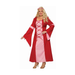 Disfraz de dama del Renacimiento para mujer talla plus: vestido largo rojo con panel rosado, mangas acampanadas y lazo cruzado al frente