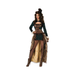 Disfraz de dama steampunk para mujer con chaqueta verde oscuro, corsé de cordones y vestido con cola larga
