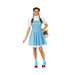 Disfraz de Dorothy para mujer con vestido celeste a cuadros y blusa blanca de mangas abullonadas