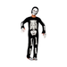 Disfraz de esqueleto para niño, enterito negro con huesos blancos, máscara de calavera, guantes y cubrezapatos