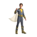 Disfraz de Eugene de Shazam Deluxe para niño con enterito gris acolchado, rayo amarillo, cubrebotas y capa blanca