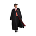 Disfraz de Harry Potter para adulto, capa negra con capucha, interior burdeo y escudo de Gryffindor