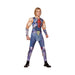 Disfraz de He-Man para niño, enterito estampado con armadura gris y cinturón con taparrabo