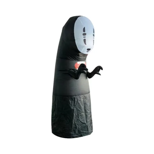 Disfraz inflable de fantasma negro con máscara blanca estilo Sin Rostro