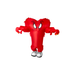 Disfraz inflable de Gossamer, monstruo peludo rojo, para adulto con zapatillas blancas
