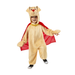 Disfraz de Krypto para niño pequeño con enterito color crema, capa roja y gorro con cara de perro