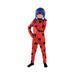 Disfraz Ladybug para niña, traje rojo con lunares negros, antifaz rojo y peluca azul