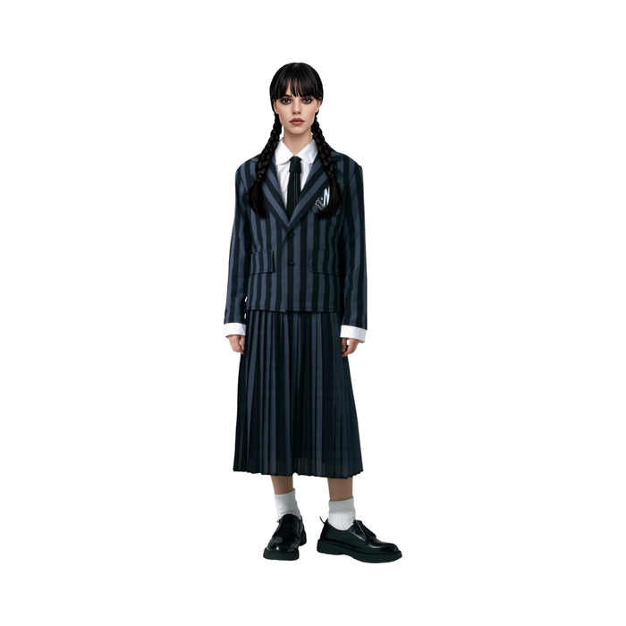 Disfraz Merlina uniforme Nevermore negro mujer