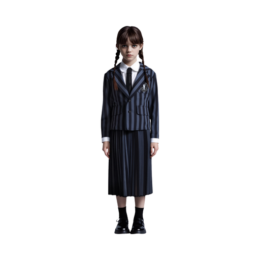 Disfraz Merlina uniforme Nevermore negro niña