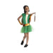 Disfraz de Miguel Ángel Tortugas Ninja para niña, vestido tutú verde con caparazón y antifaz naranjo
