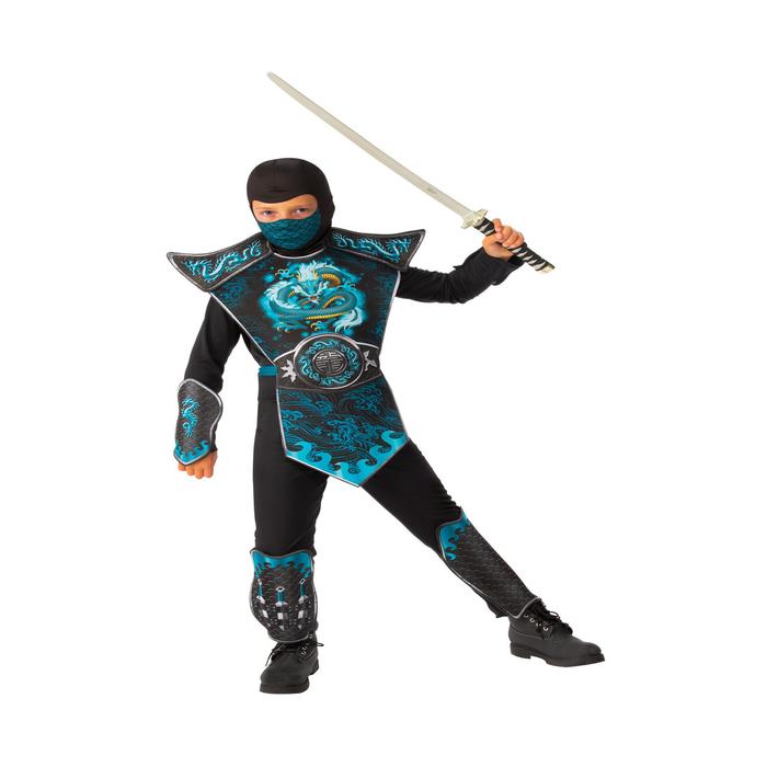 Disfraz de ninja negro acolchado para niño