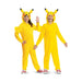 Disfraz de Pikachu Pokémon infantil, enterito amarillo con capucha y orejas