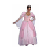 Disfraz de princesa de cuento para mujer con vestido largo rosado, mangas abullonadas y mangas de tul