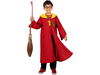 Disfraz de Quidditch Gryffindor para niño, túnica roja con capucha amarilla y escudo
