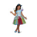 Disfraz Rainbow Dash tutú para niña, vestido celeste con tutú arcoíris, alas y cintillo