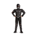 Disfraz de Snake Eyes G.I. Joe para niño, overol negro con músculos acolchados y máscara tipo casco