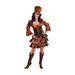 Mujer con disfraz steampunk café