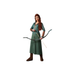 Disfraz de Tauriel de El Hobbit para mujer, vestido largo verde con mangas café y cubrebotas