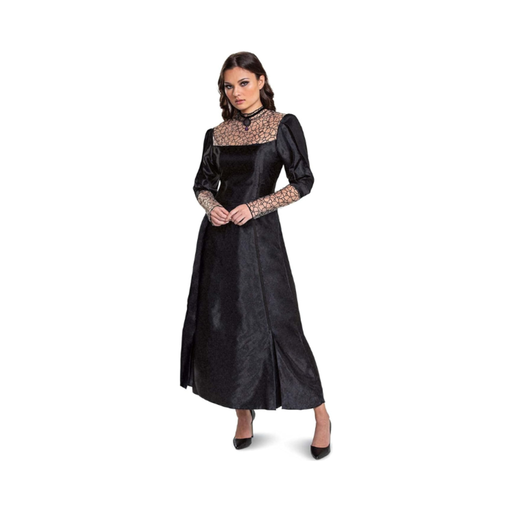 Disfraz de Yennefer de The Witcher para mujer, vestido con gargantilla adjunta
