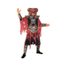 Hombre con disfraz de zombie diablo rojo